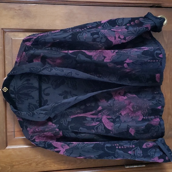 Jackets & Blazers - Black and Purple Jacket